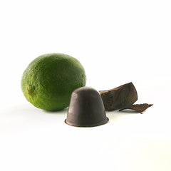 Bonbon with lime for scale